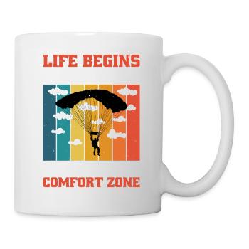 La vie commence à la fin de votre zone de confort 4 - Mug blanc - blanc - Droite