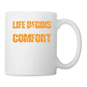 La vie commence à la fin de votre zone de confort 5 - Mug blanc - blanc - Droite