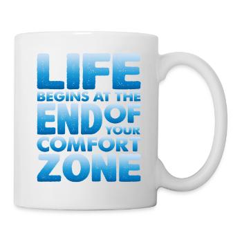 La vie commence à la fin de votre zone de confort 6 - Mug blanc - blanc - Droite
