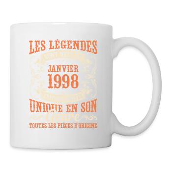 Les Légendes Sont Nées En Janvier 1998 Cadeau - Mug blanc - blanc - Droite