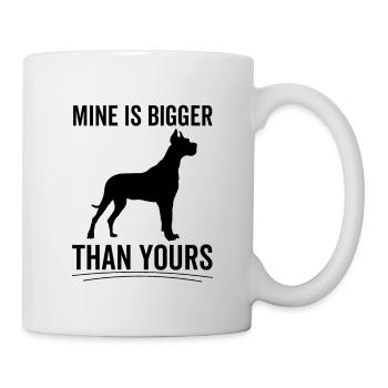 Le mien est plus grand que le tien Grand Danois - Mug blanc - blanc - Droite