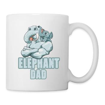 Elephant Dad für einen Elefant Liebhaber Elefant - Tasse - Weiß - Rechts