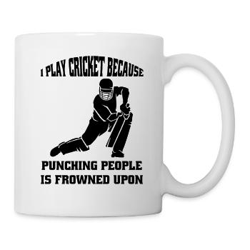 Kricket Kricketteam Kricketmannschaft Cricket - Tasse - Weiß - Rechts