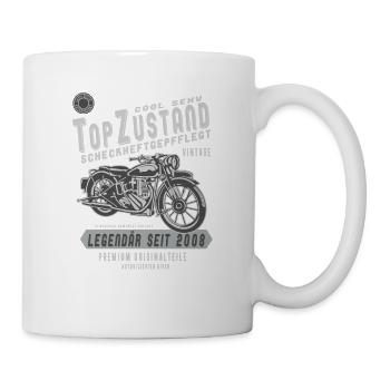 2008 Biker Top Zustand, Legendär, Legende, Bike, - Tasse - Weiß - Rechts