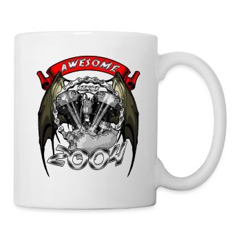 Génial depuis 2004, anniversaire du motard - Mug blanc - blanc - Droite