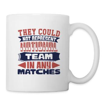 ILS N’ONT PAS PU REPAESENT ÉQUIPE NATIONALE DANS AUCUN - Mug blanc - blanc - Droite