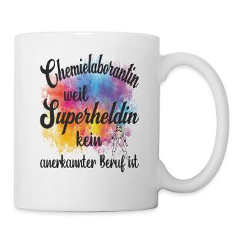 Chemielaborantin weil Superheldin kein Beruf ist - Tasse - Weiß - Rechts