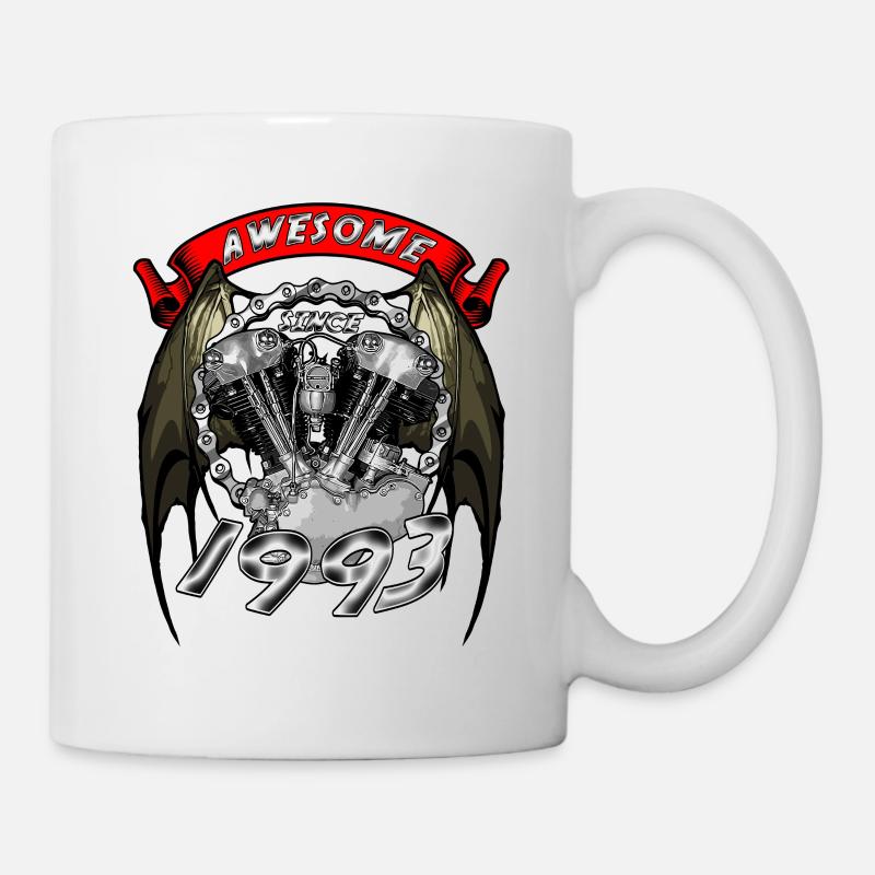 Awesome since 1993, Biker Geburtstag - Tasse - Weiß