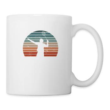Ja, ich bin Linkshänder Badmintonspieler Ja, ich bin immer noch - Tasse - Weiß - Rechts