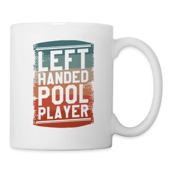 Linkshänder Billard - Tasse - Weiß - Rechts