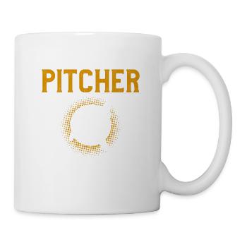 Ja, ich bin ein linkshändiger Pitcher Ja, ich bin immer noch besser - Tasse - Weiß - Rechts