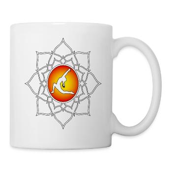 Yoga Figuren, dein Traumsport auf T-Shirt zeigen - Tasse - Weiß - Rechts
