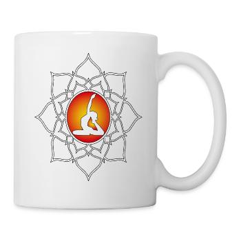 Yoga Figuren, dein Traumsport auf T-Shirt zeigen - Tasse - Weiß - Rechts
