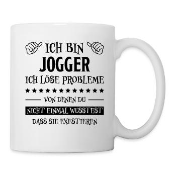 Jogger Laufen Lustiger Spruch Joggen Geschenk - Tasse - Weiß - Rechts