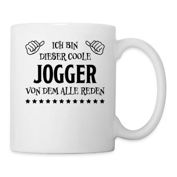 Jogger Laufen Lustiger Spruch Joggen Geschenk - Tasse - Weiß - Rechts