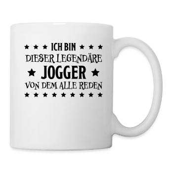 Jogger Laufen Lustiger Spruch Joggen Geschenk - Tasse - Weiß - Rechts