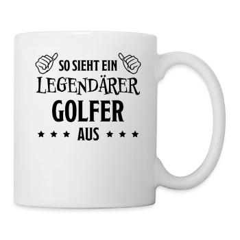Golfer Hobby Golf Lustiger Spruch Golfer Geschenk - Tasse - Weiß - Rechts