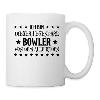 Bowling Spruch Bowlingspieler Fun Bowler Geschenk - Tasse - Weiß - Rechts