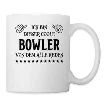 Bowling Spruch Bowlingspieler Fun Bowler Geschenk - Tasse - Weiß - Rechts