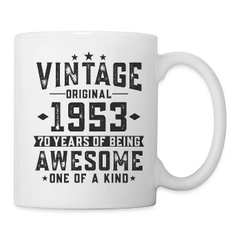 70e anniversaire 70 ans millésime 1953 - Mug blanc - blanc - Droite