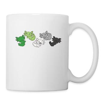 Aromantic Flag Pride LGBTQ Axolotl Aromantisch - Tasse - Weiß - Rechts
