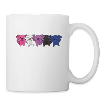 Genderfluid Flag Gay Pride LGBTQ Axolotl - Mug - white - Right