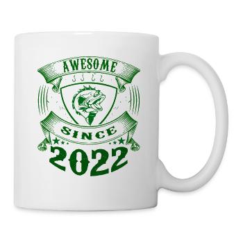 Awesome since 2022. Angel, Angler's Birthday - Mug - white - Right