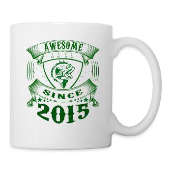 Awesome since 2015. Angel, Angler Birthday - Mug - white - Right