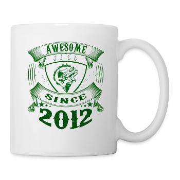 Awesome since 2012. Angel, Angler's Birthday - Mug - white - Right