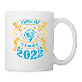 Awesome since 2022. Angel, Angler's Birthday - Mug - white - Right