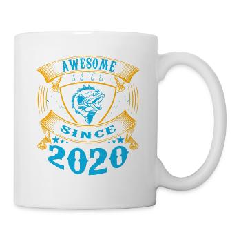 Awesome since 2020. Angel, Angler Birthday - Mug - white - Right