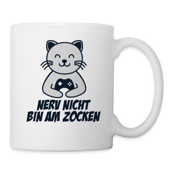 Nerv Nicht Bin Am Zocken - Tasse - Weiß - Rechts