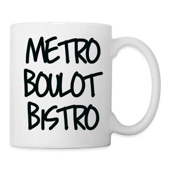 metro boulot bistro humour cadeau - Mug blanc - blanc - Droite