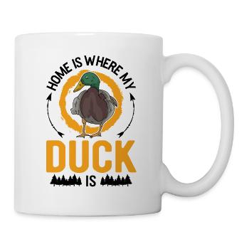 La maison est l’endroit où sont mes canards - Mug blanc - blanc - Droite