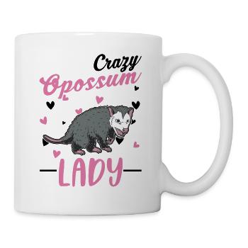 Opossum fou dame Opossum Femme Marsupial - Mug blanc - blanc - Droite