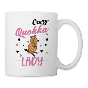Crazy Quokka Lady Kangourou à queue courte - Mug blanc - blanc - Droite
