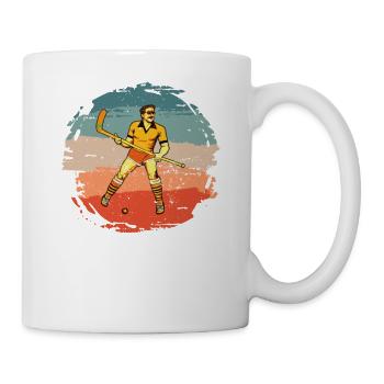 Joueur de hockey sur gazon Hockey en salle Vintage - Mug blanc - blanc - Droite