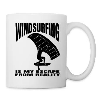 Kitesurfer Windsurfer Kitesurf Planche à voile - Mug blanc - blanc - Droite
