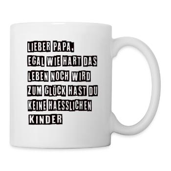 Bester Papa Vater Vatertag Vater und Sohn - Tasse - Weiß - Rechts
