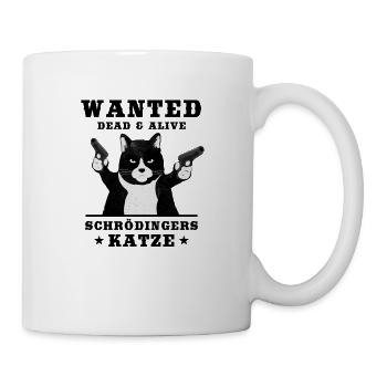 Le chat de Schrödinger recherché mort ou vif Chat physique - Mug blanc - blanc - Droite