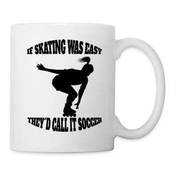 Rollschuh skaten Inliner Inline Skater Geschenk - Tasse - Weiß - Rechts