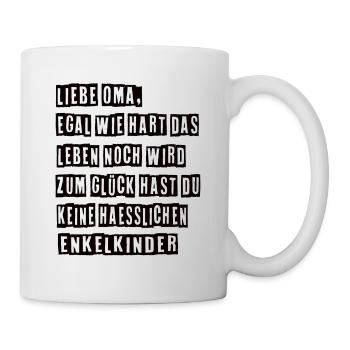 Beste Oma Oma Und Opa Oma Enkelkinder - Tasse - Weiß - Rechts