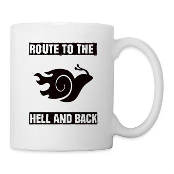 Route vers l’enfer et le turbocompresseur de réglage arrière - Mug blanc - blanc - Droite