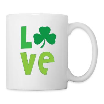 J’adore le trèfle - Mug blanc - blanc - Droite