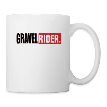 Gravel Rider - Mug blanc - blanc - Droite