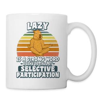 Lazy is a Strong Word Capybara Meditation - Mug - white - Right