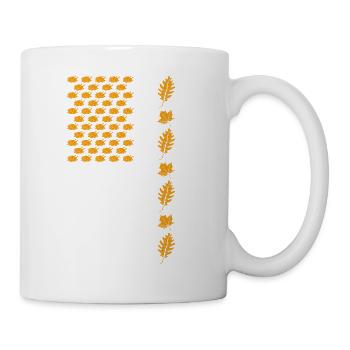 American Fall Season Flagge Herbst Vibes Holiday - Tasse - Weiß - Rechts