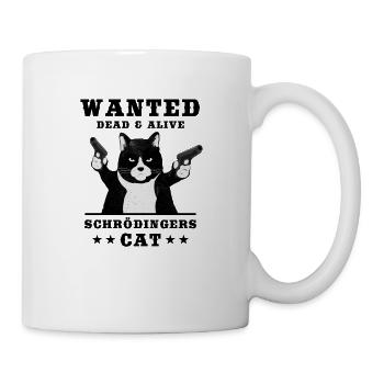 Le chat de Schrödinger recherché mort ou vif Chat physique - Mug blanc - blanc - Droite