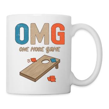 OMG Un jeu de plus lancé comme un joueur de cornhole de boss - Mug blanc - blanc - Droite