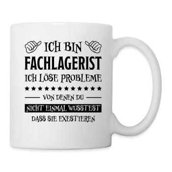 Fachlagerist Stablerfahrer Beruf Lagerist Geschenk - Tasse - Weiß - Rechts